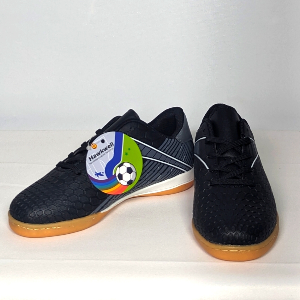 NEW Hawkwell Kids Indoor Soccer Shoes Sz 1 black